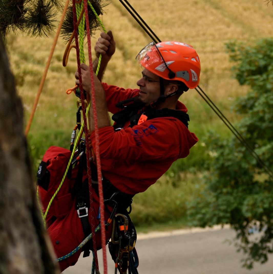 Sebastian Maile, Höhenrettungsübung am Fels