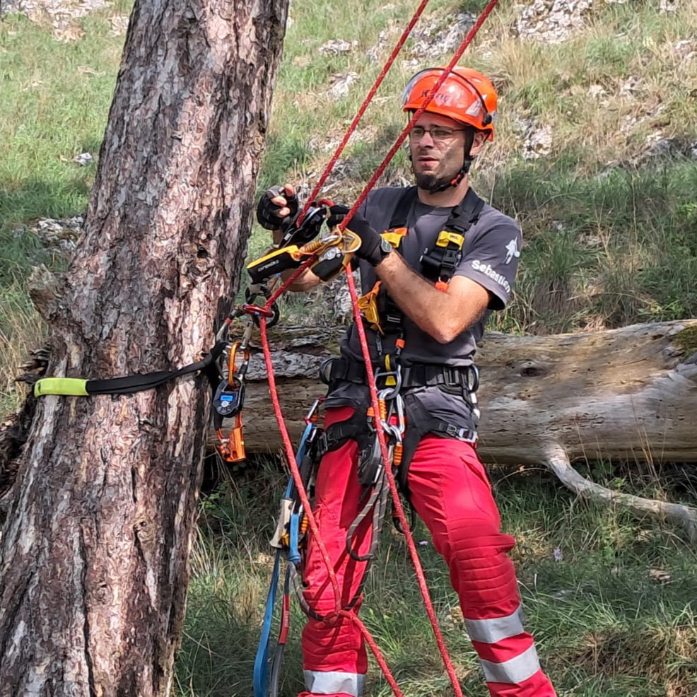 Sebastian Maile, Höhenrettungsübung am Fels